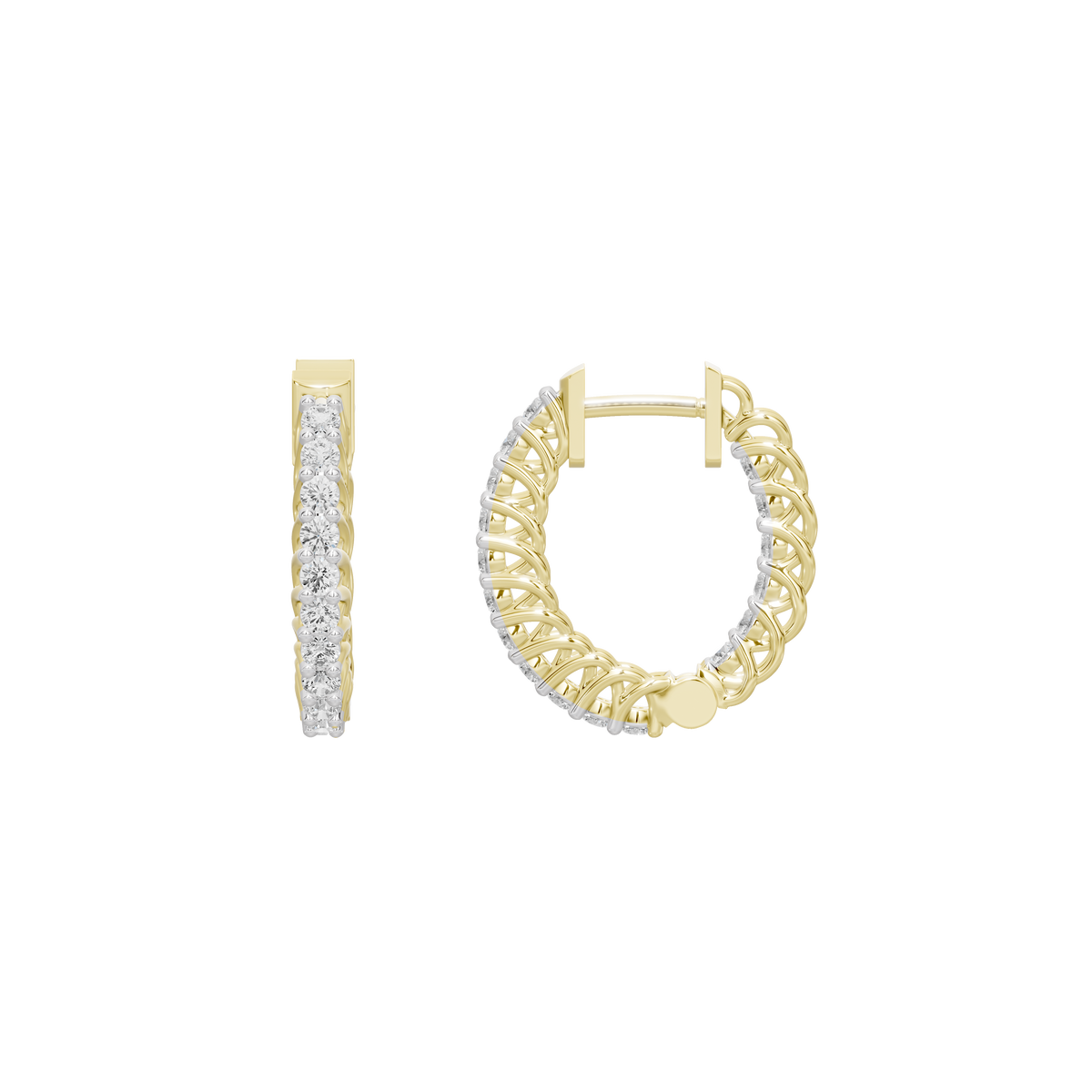 Pitstop hoops Lab Diamond Earrings