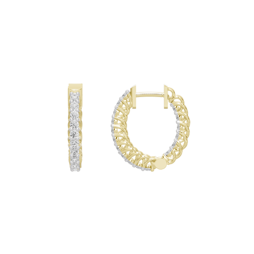 Pitstop hoops Lab Diamond Earrings