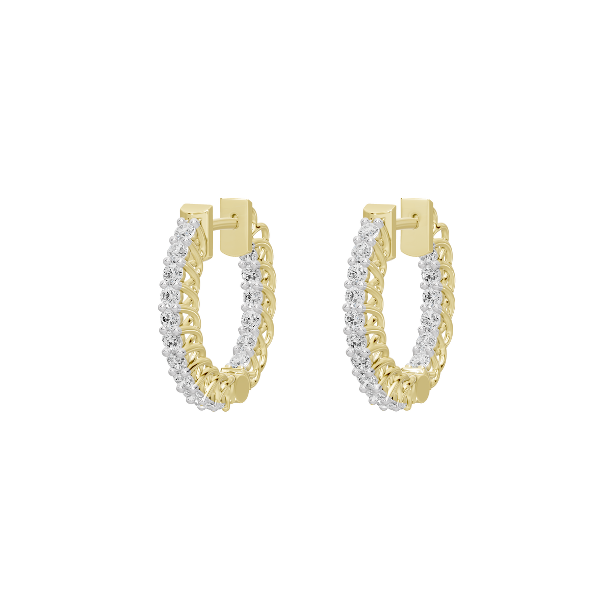 Pitstop hoops Lab Diamond Earrings