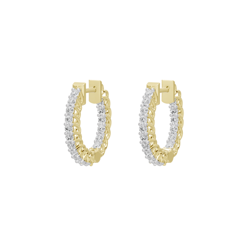 Pitstop hoops Lab Diamond Earrings