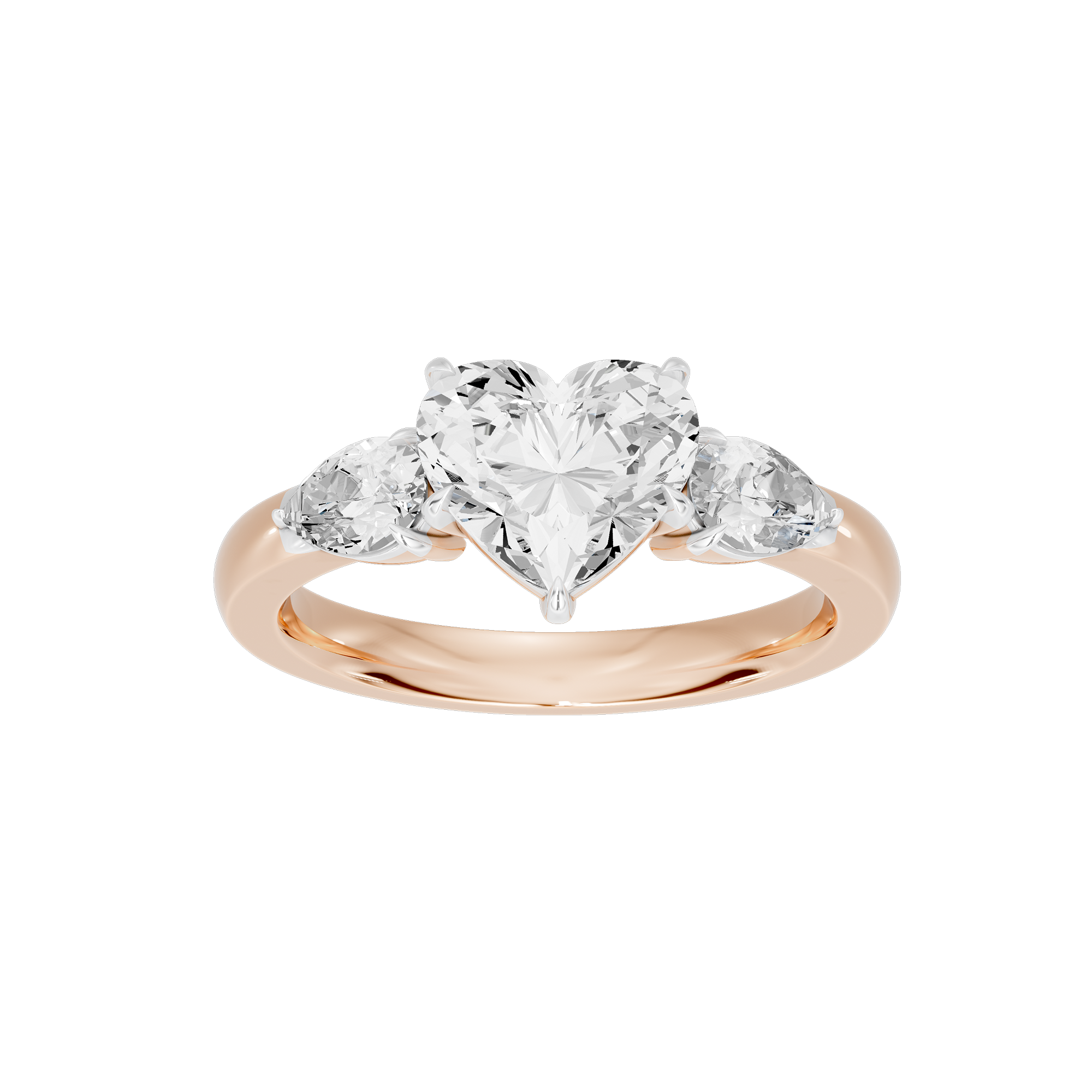 Heart Agenda 2.696 Lab Grown Diamond Ring