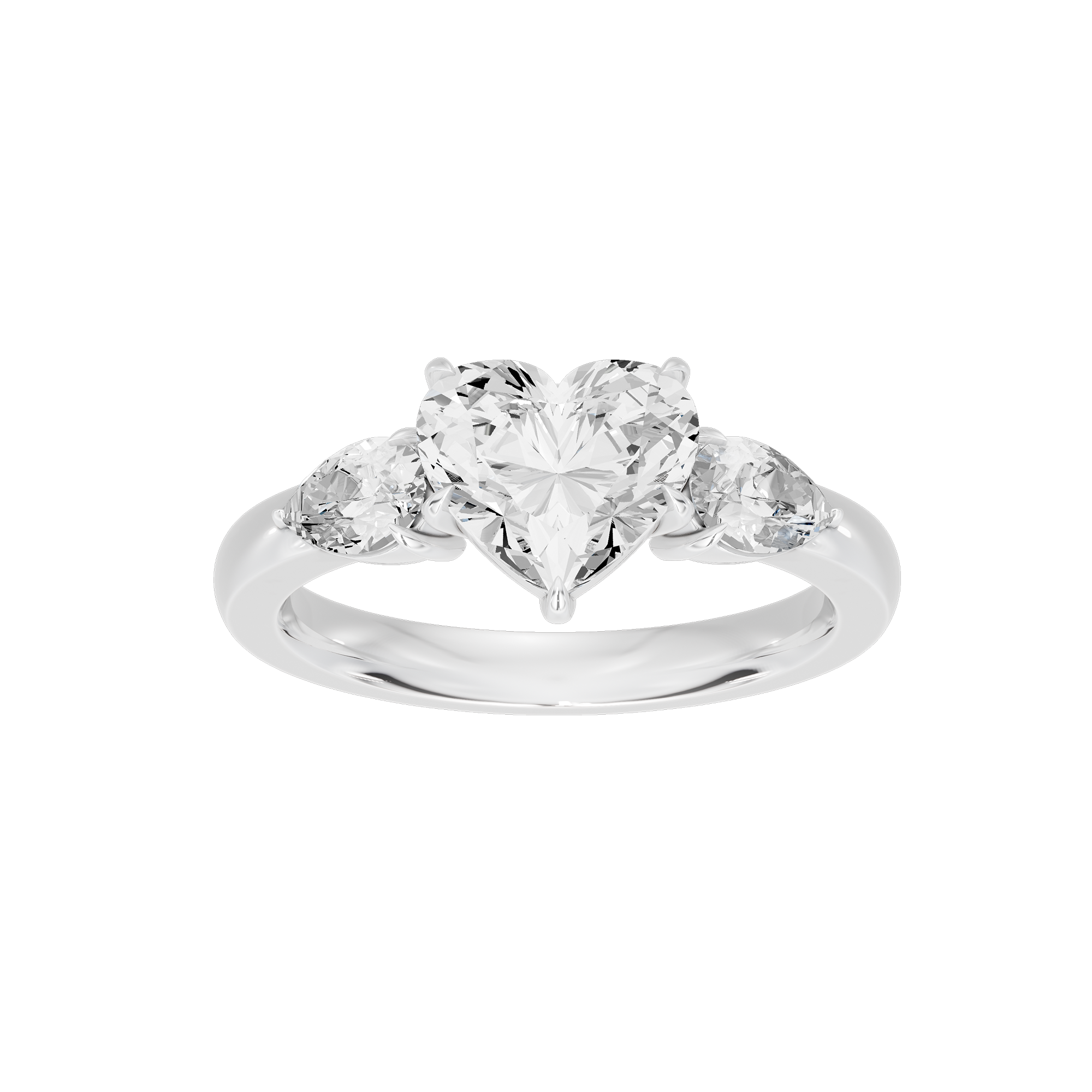 Heart Agenda 2.696 Lab Grown Diamond Ring