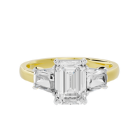 Glimmertok Trio 2.89 Lab Grown Diamond Ring