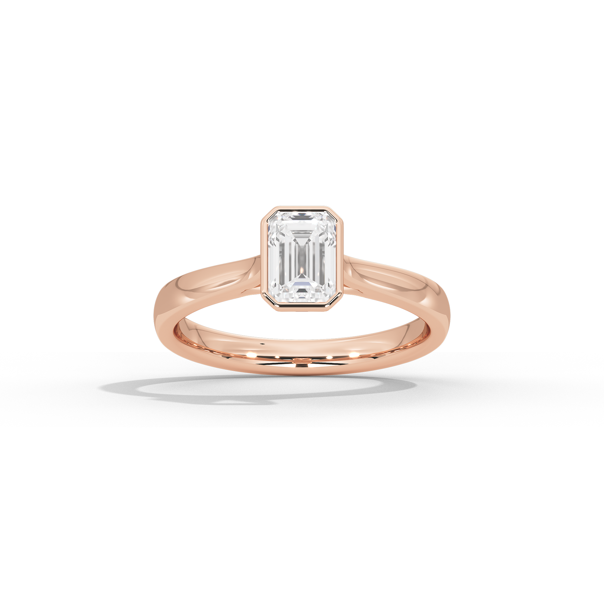 Solasta Emerald Singula Bezel 2.06 Lab Grown Diamond Ring