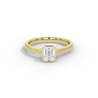 Solasta Emerald Singula Bezel 2.06 Lab Grown Diamond Ring