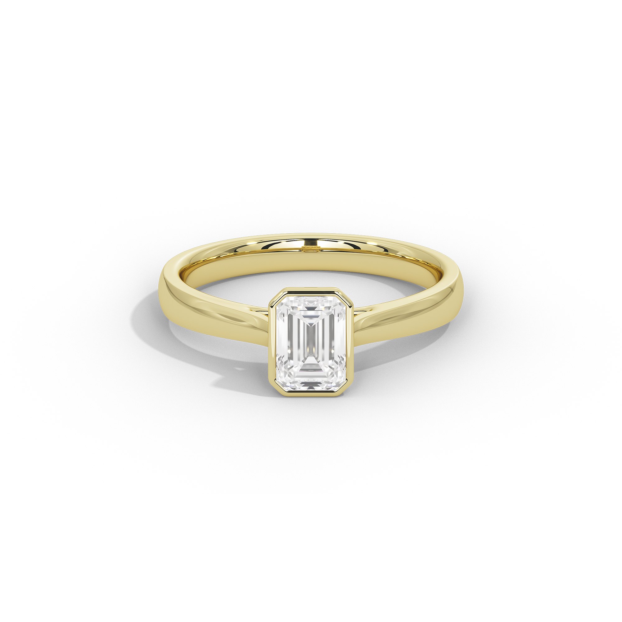 Solasta Emerald Singula Bezel 2.06 Lab Grown Diamond Ring