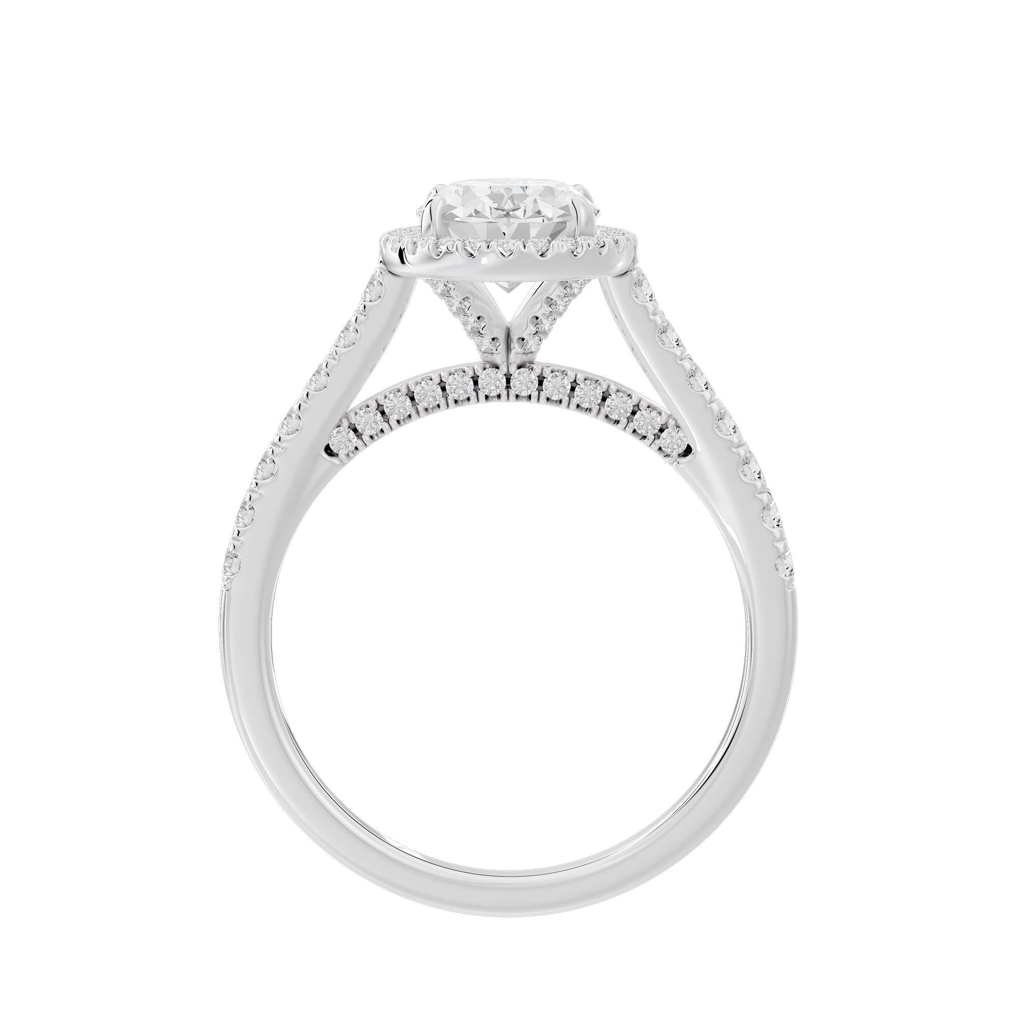 Oval Crownlight 2.218 Lab Grown Diamond Ring