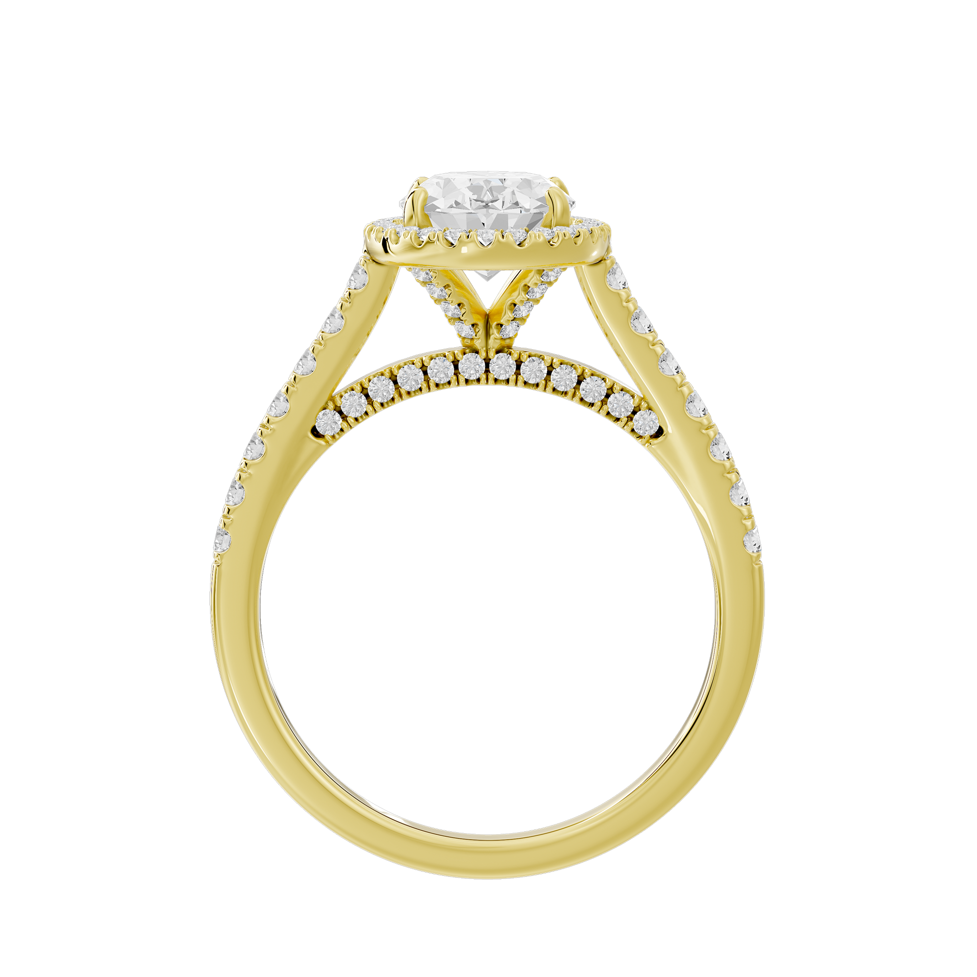Oval Crownlight 2.218 Lab Grown Diamond Ring
