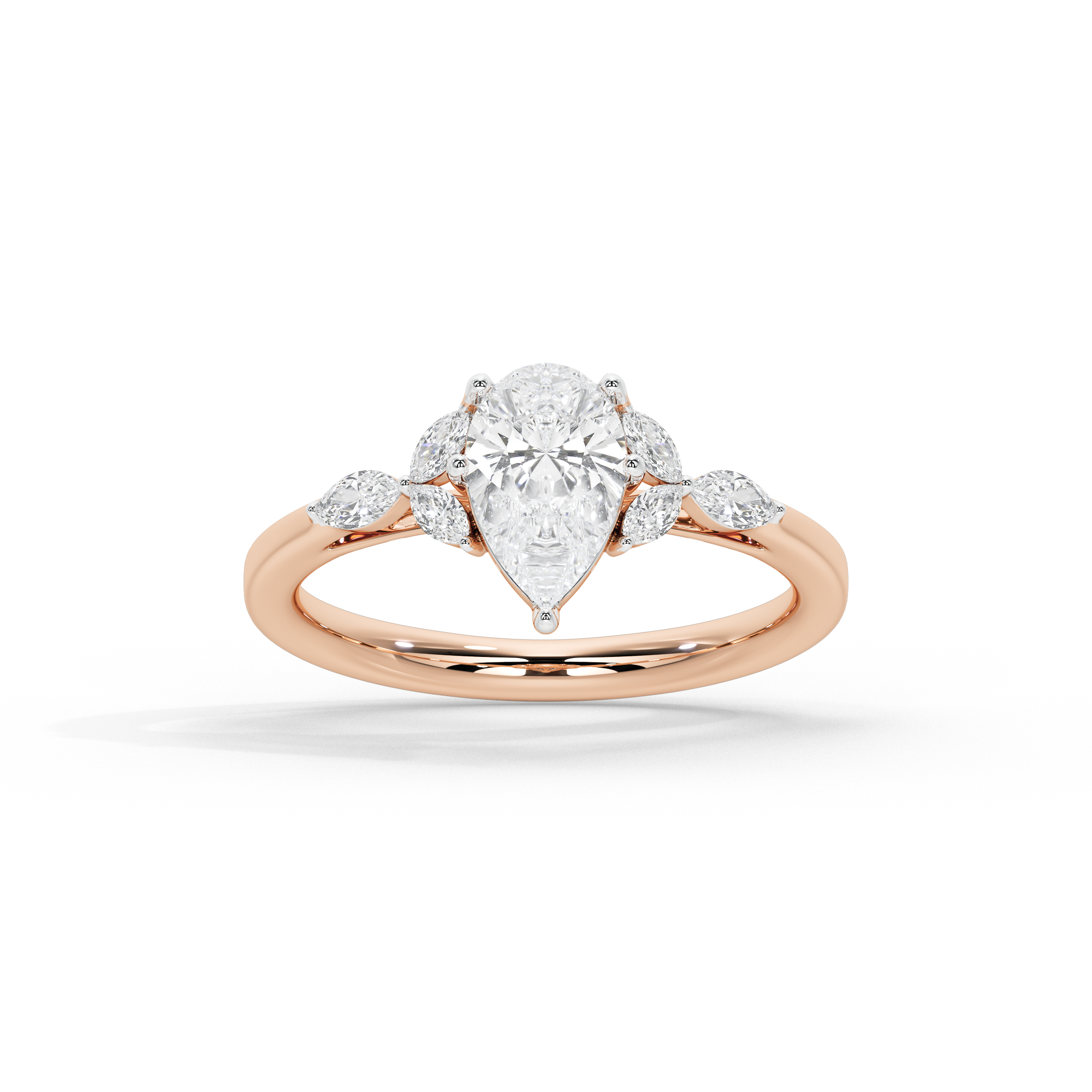 Ice Tear 1.361 Carat Lab Grown Diamond Ring