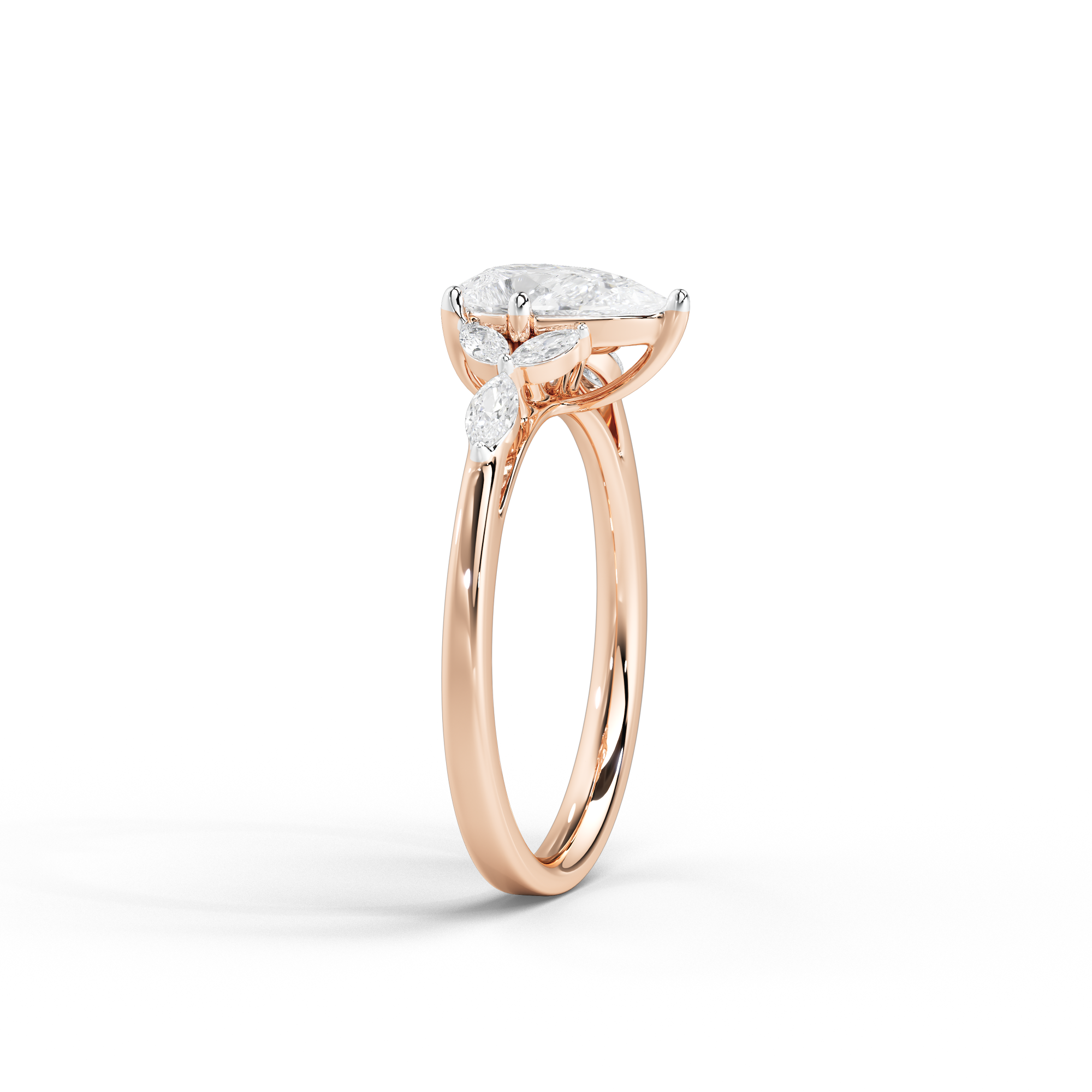 Ice Tear 1.361 Carat Lab Grown Diamond Ring