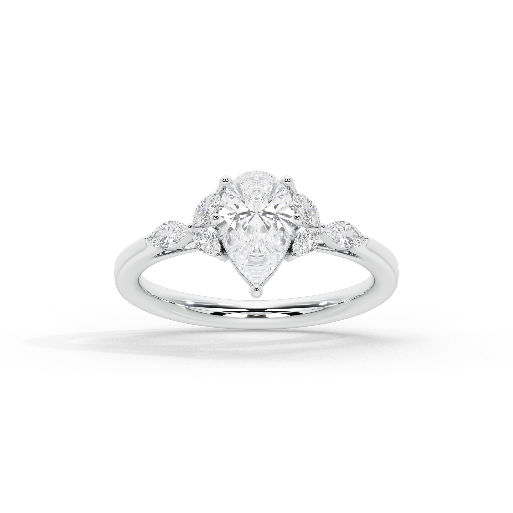 Ice Tear 1.361 Carat Lab Grown Diamond Ring