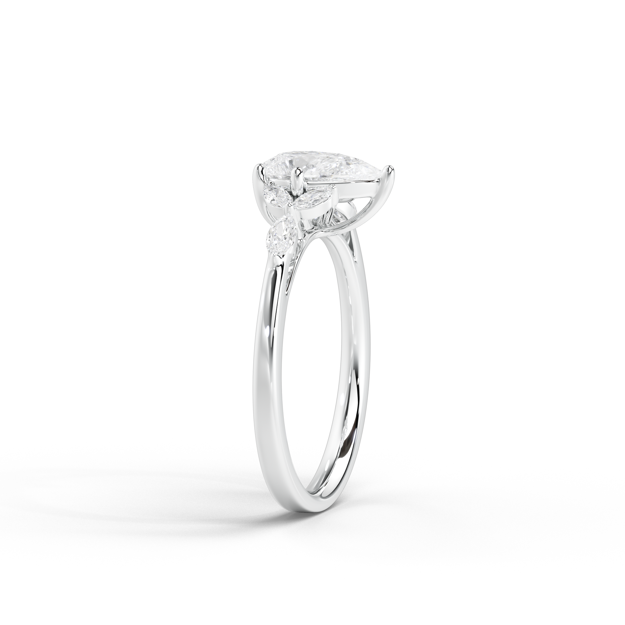 Ice Tear 1.361 Carat Lab Grown Diamond Ring