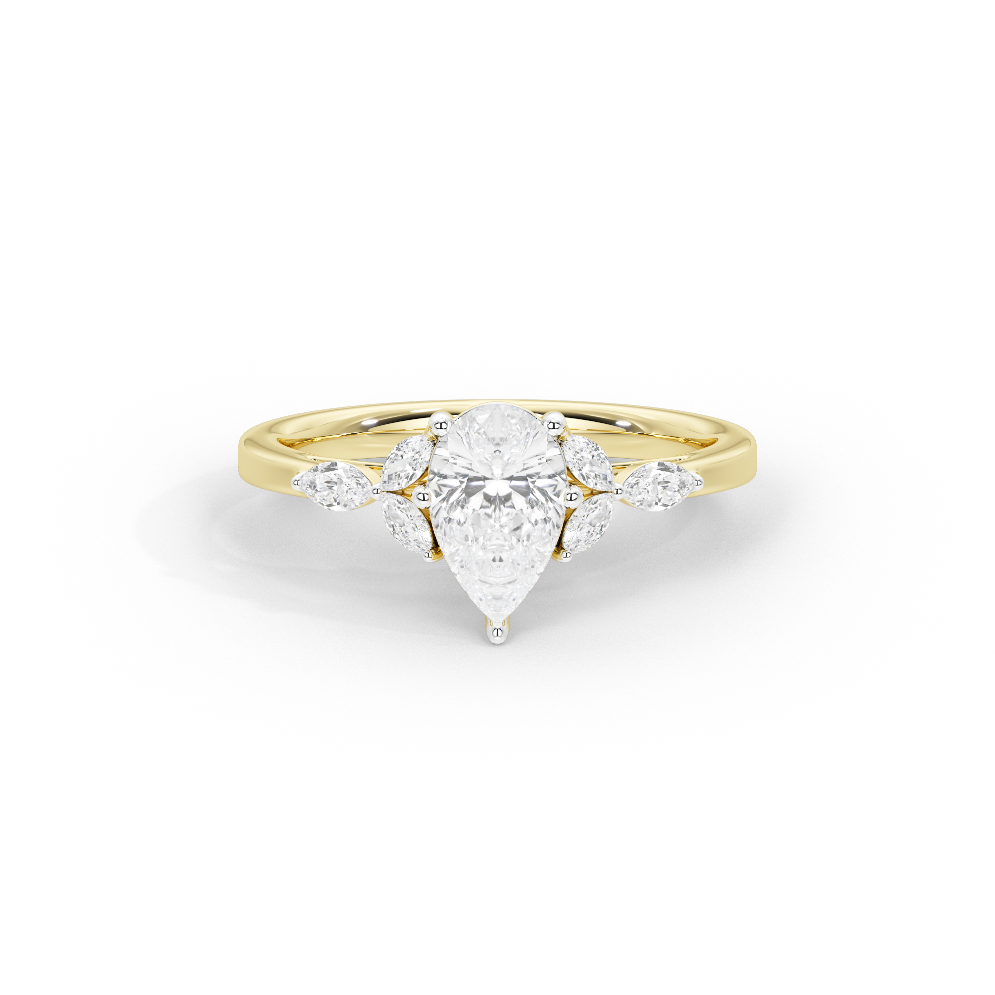 Ice Tear 1.361 Carat Lab Grown Diamond Ring