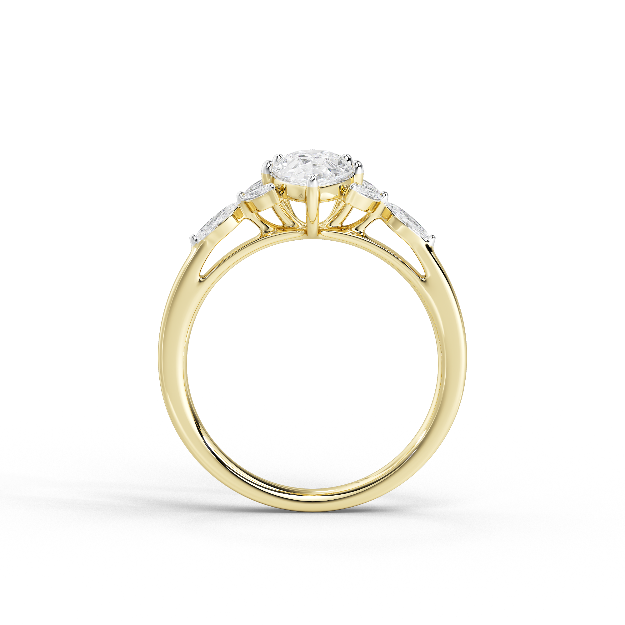 Ice Tear 1.361 Carat Lab Grown Diamond Ring