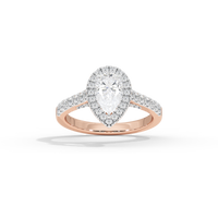 Pear Crownlight 1.748 Carat Lab Grown Diamond Ring