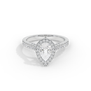 Pear Crownlight 1.748 Carat Lab Grown Diamond Ring