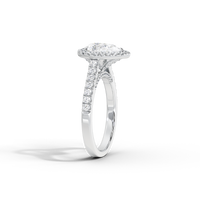 Pear Crownlight 1.748 Carat Lab Grown Diamond Ring