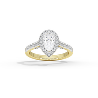 Pear Crownlight 1.748 Carat Lab Grown Diamond Ring