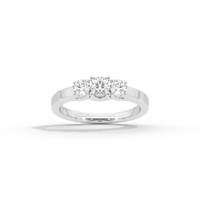 Trinity Glow 0.599 Carat Lab Grown Diamond Ring