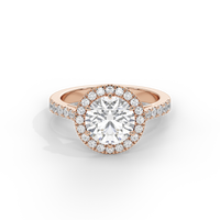 Round Crownlight 1.296 Carat Lab Grown Diamond Ring
