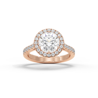 Round Crownlight 1.296 Carat Lab Grown Diamond Ring