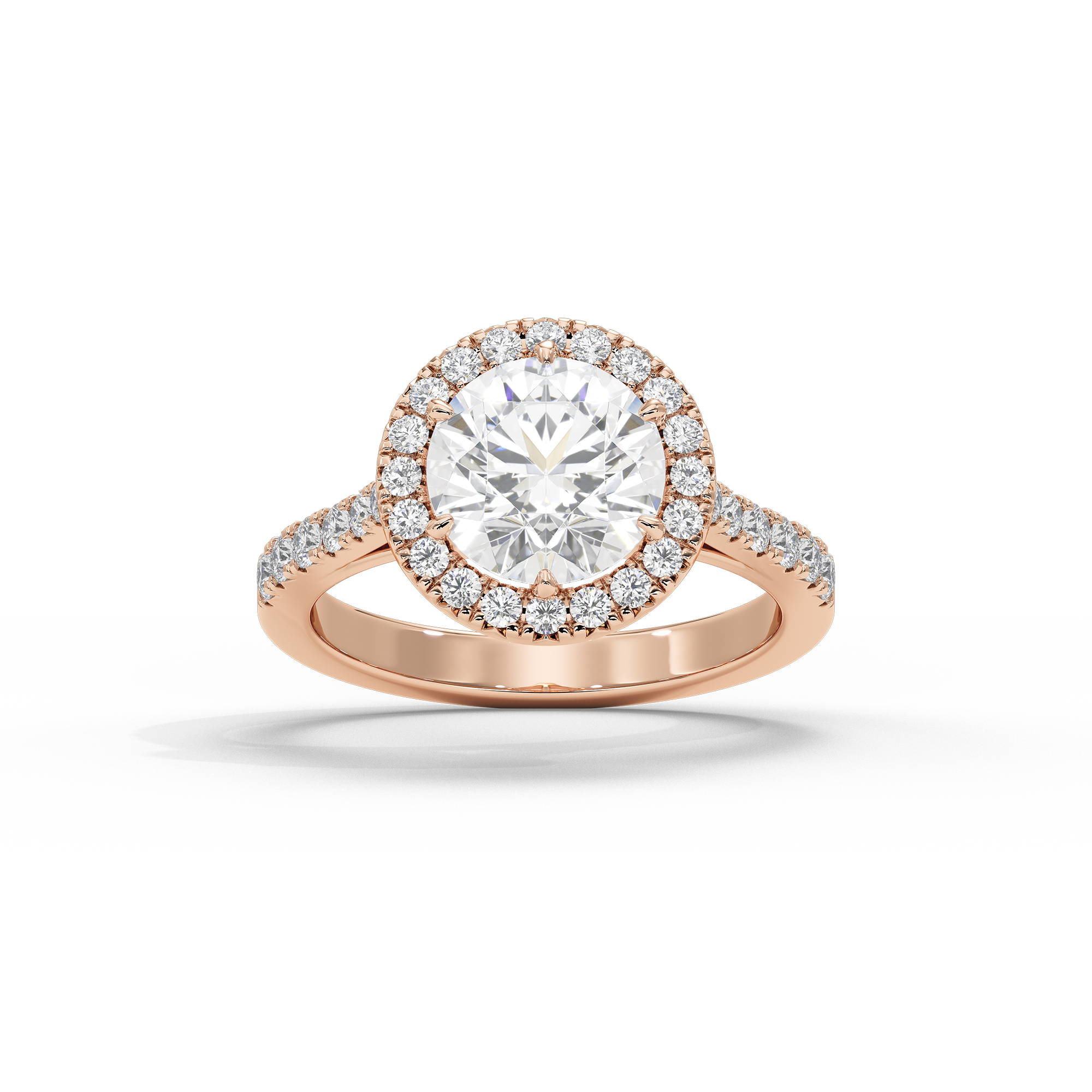 Round Crownlight 1.296 Carat Lab Grown Diamond Ring