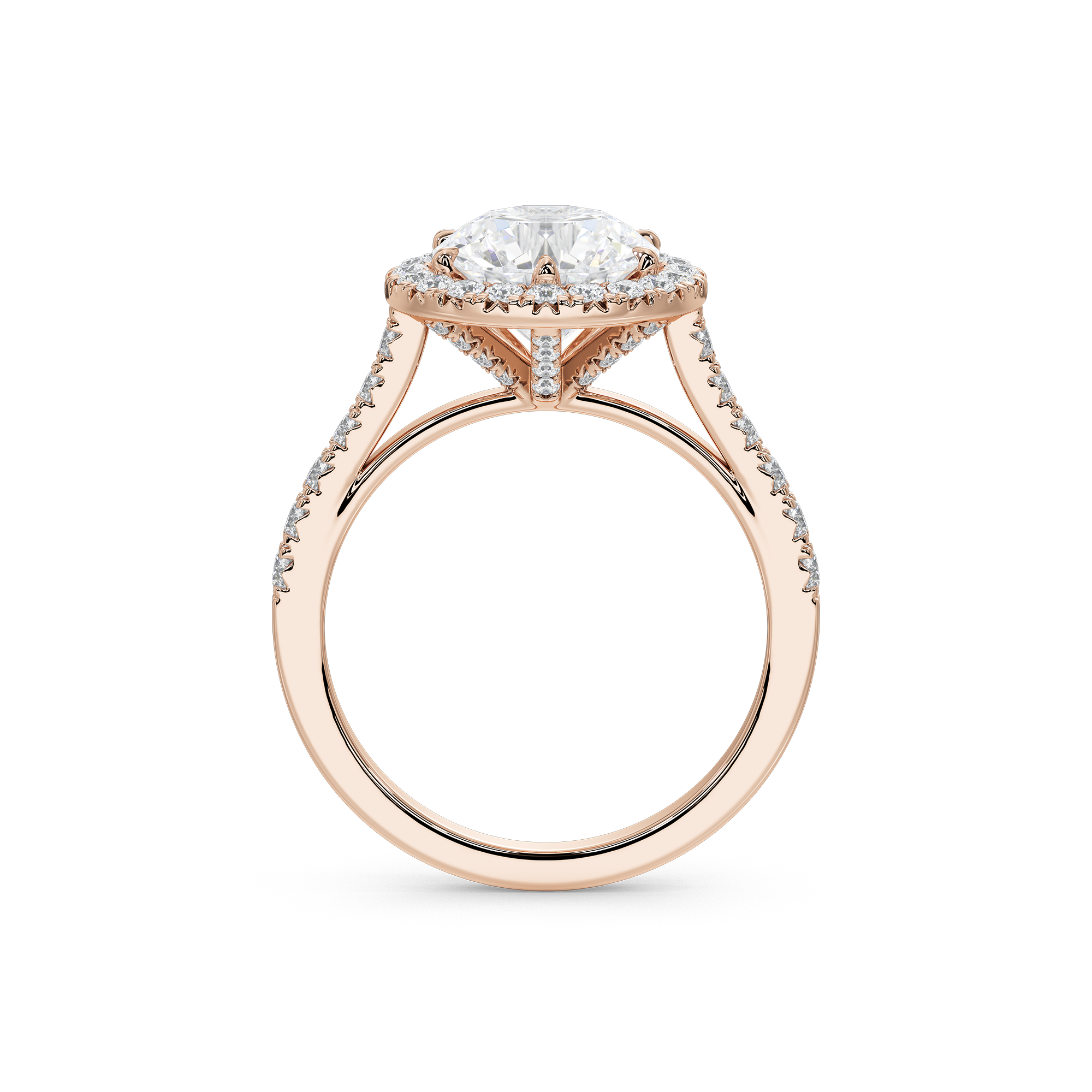 Round Crownlight 1.296 Carat Lab Grown Diamond Ring