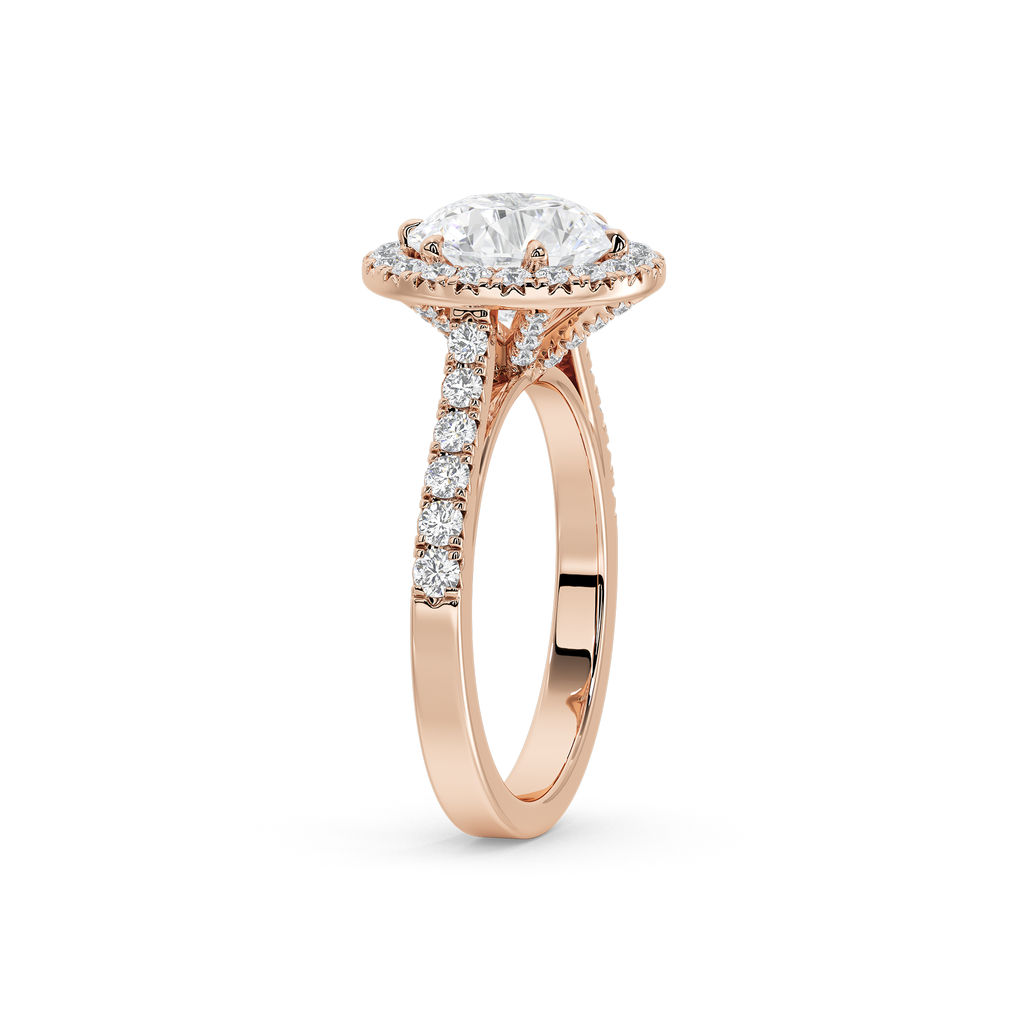 Round Crownlight 1.296 Carat Lab Grown Diamond Ring