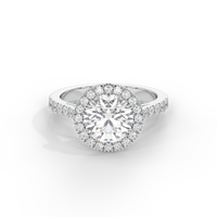 Round Crownlight 1.296 Carat Lab Grown Diamond Ring