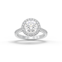 Round Crownlight 1.296 Carat Lab Grown Diamond Ring