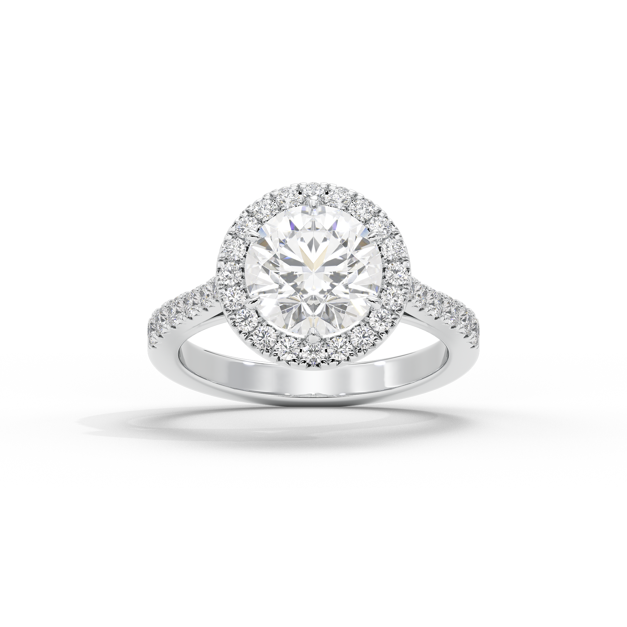 Round Crownlight 1.296 Carat Lab Grown Diamond Ring
