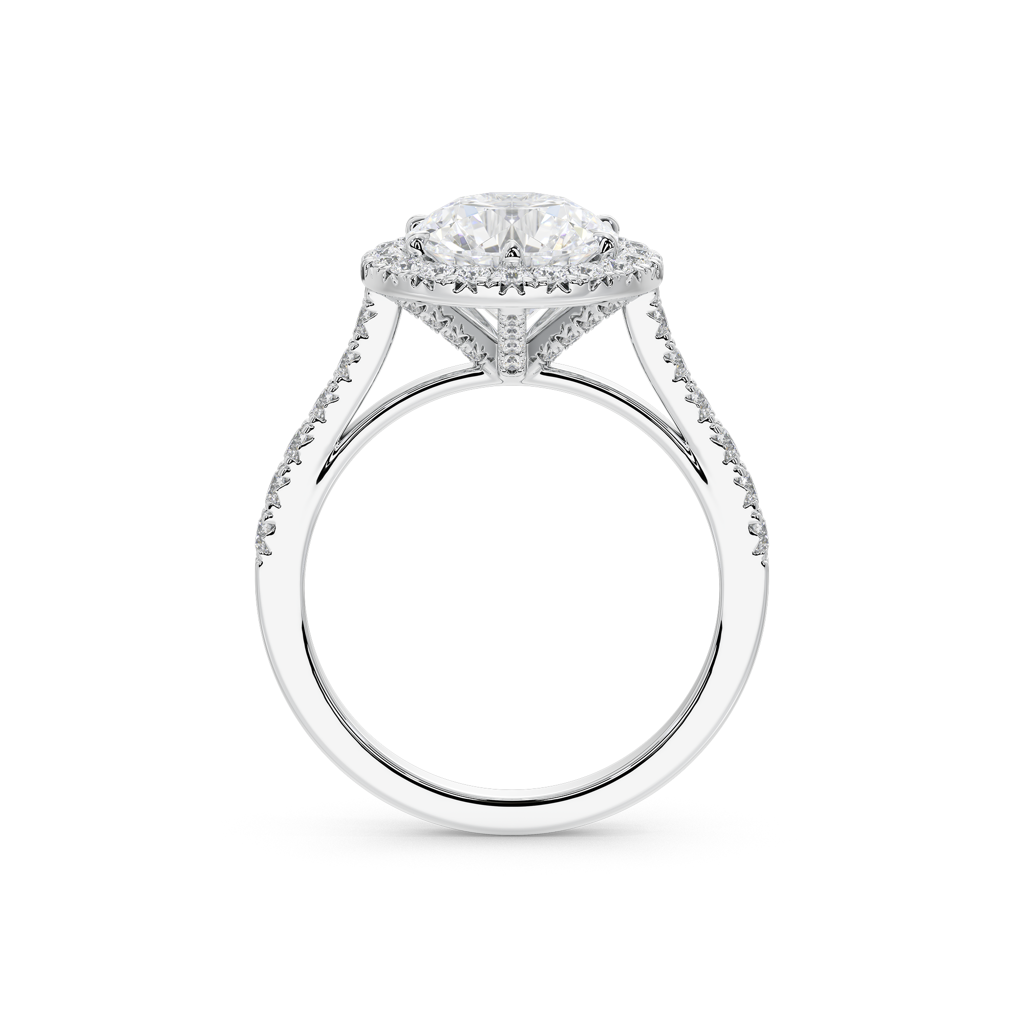 Round Crownlight 1.296 Carat Lab Grown Diamond Ring
