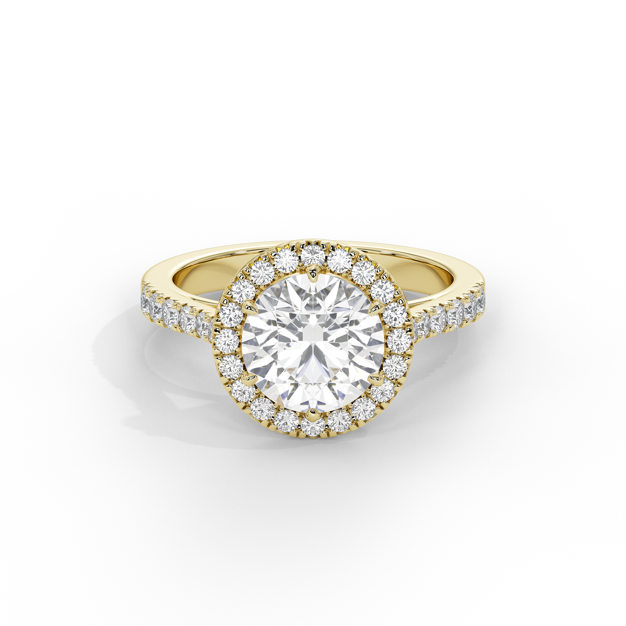 Round Crownlight 1.296 Carat Lab Grown Diamond Ring
