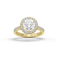 Round Crownlight 1.296 Carat Lab Grown Diamond Ring