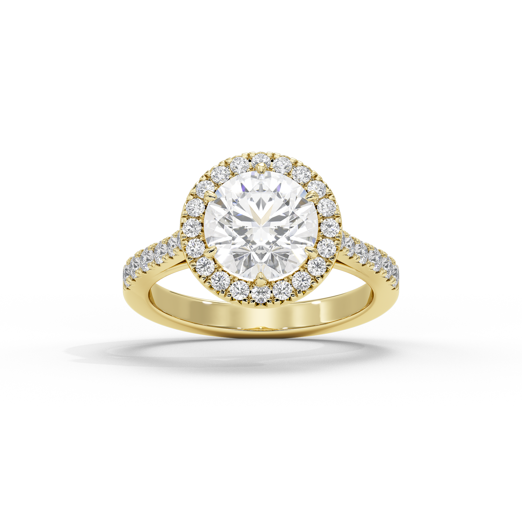 Round Crownlight 1.296 Carat Lab Grown Diamond Ring