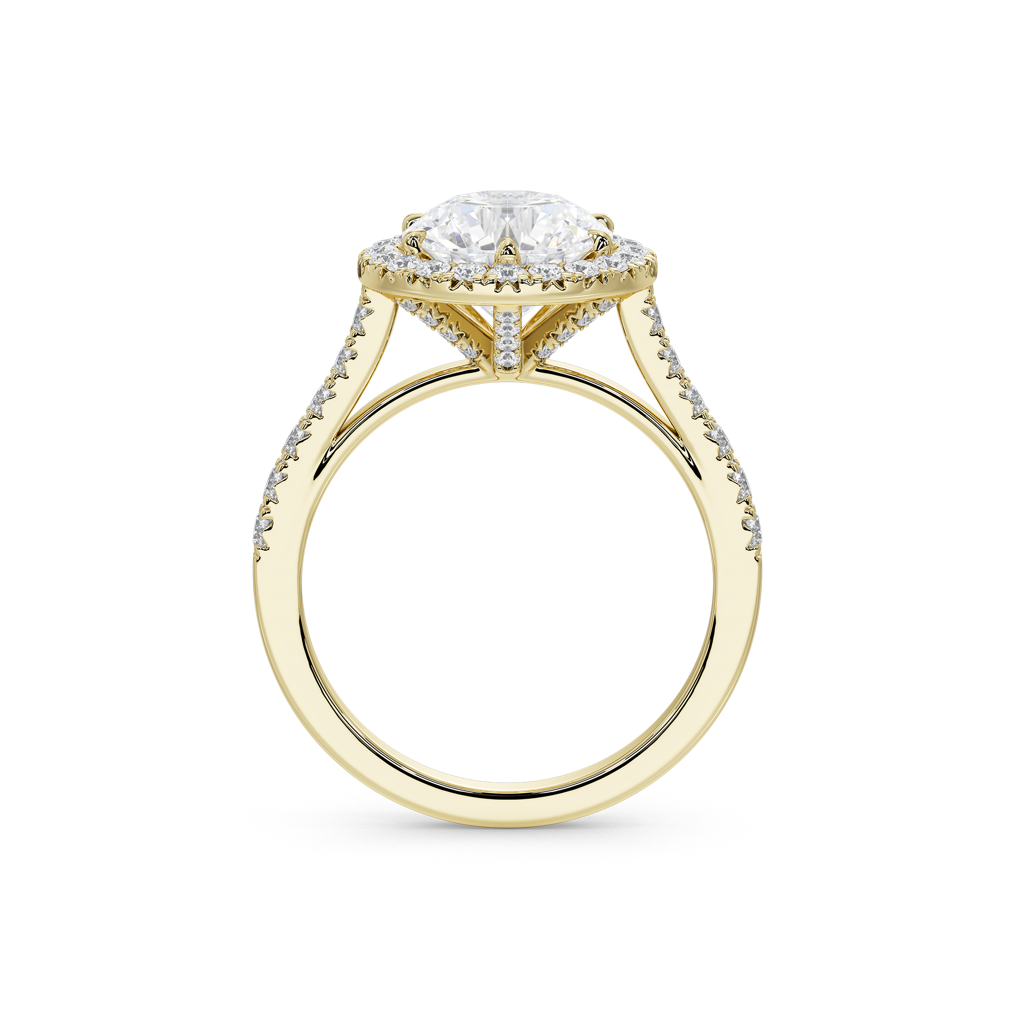 Round Crownlight 1.296 Carat Lab Grown Diamond Ring