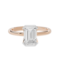 Fine Bezel Emerald Singula 2 Lab Grown Diamond Ring
