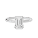 Fine Bezel Emerald Singula 2 Lab Grown Diamond Ring