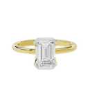 Fine Bezel Emerald Singula 2 Lab Grown Diamond Ring