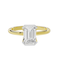 Fine Bezel Emerald Singula 2 Lab Grown Diamond Ring