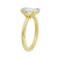 Fine Bezel Emerald Singula 2 Lab Grown Diamond Ring