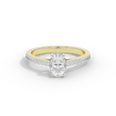 Oval Studded Singula 1.055 Carat Lab Grown Diamond Ring
