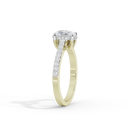 Oval Studded Singula 1.055 Carat Lab Grown Diamond Ring