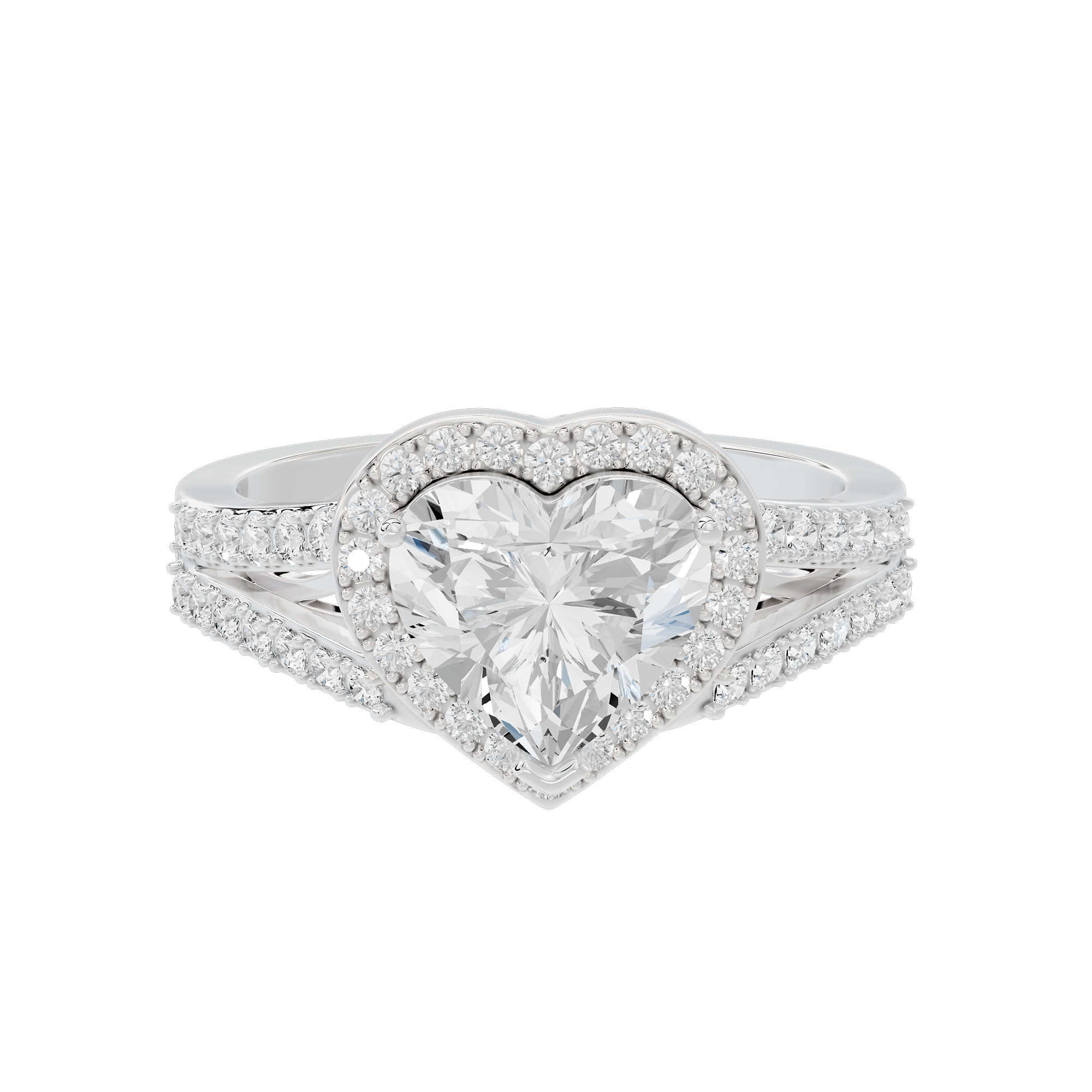 Big Heartline Crownlight 2.543 Lab Grown Diamond Ring