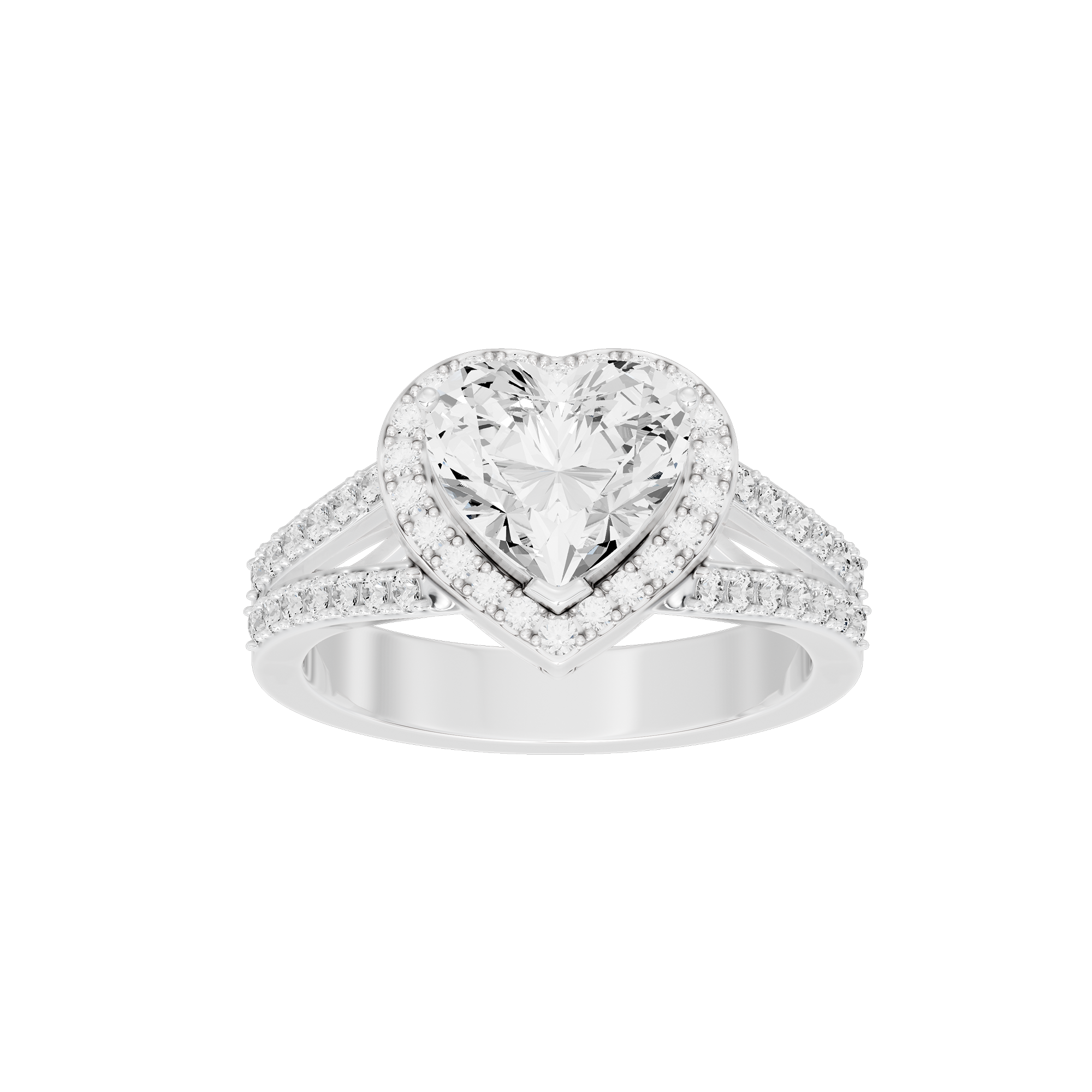Big Heartline Crownlight 2.543 Lab Grown Diamond Ring