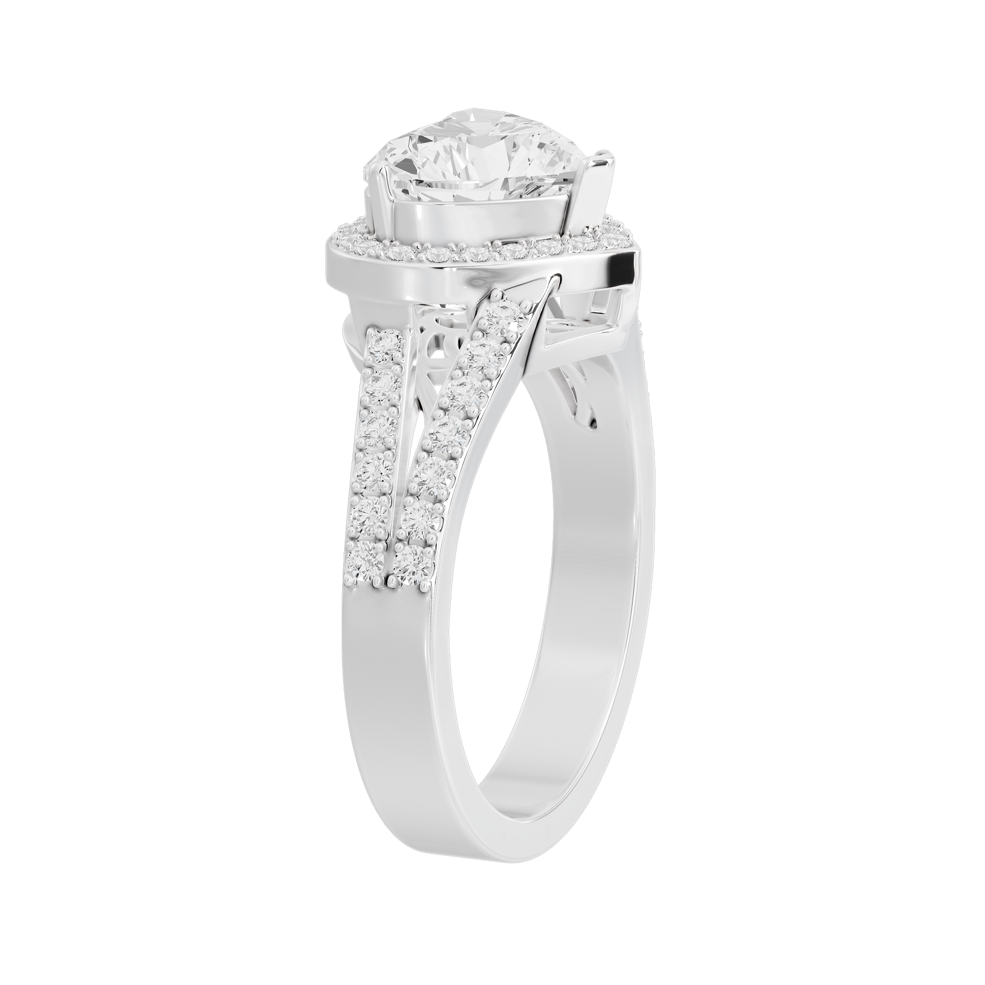 Big Heartline Crownlight 2.543 Lab Grown Diamond Ring