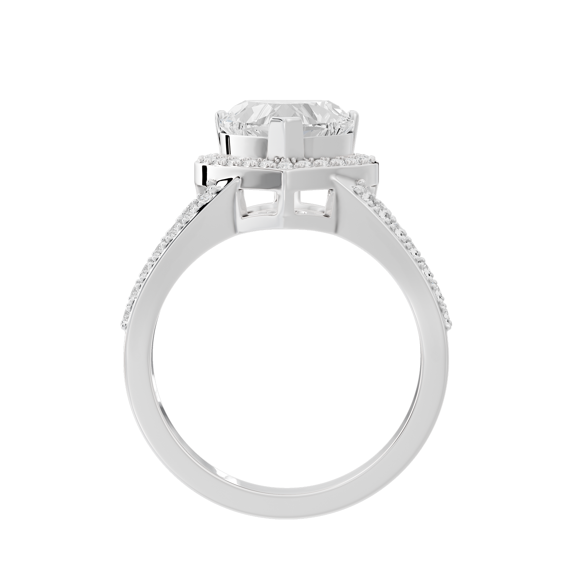Big Heartline Crownlight 2.543 Lab Grown Diamond Ring