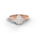 Solasta Pear Singula Bezel 1.107 Carat Lab Grown Diamond Ring