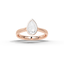 Solasta Pear Singula Bezel 1.107 Carat Lab Grown Diamond Ring