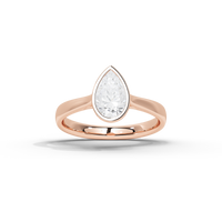 Solasta Pear Singula Bezel 1.107 Carat Lab Grown Diamond Ring